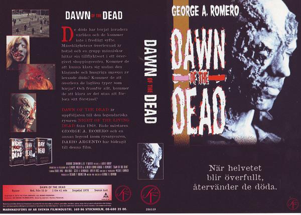 DAWN OF THE DEAD (vhs-omslag)