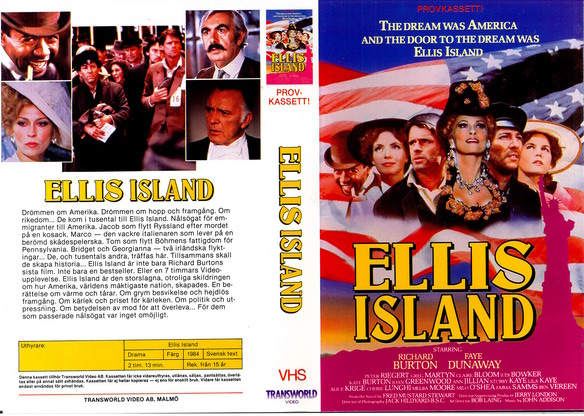 ELLIS ISLAND - PROVKASSETT  (VHS)