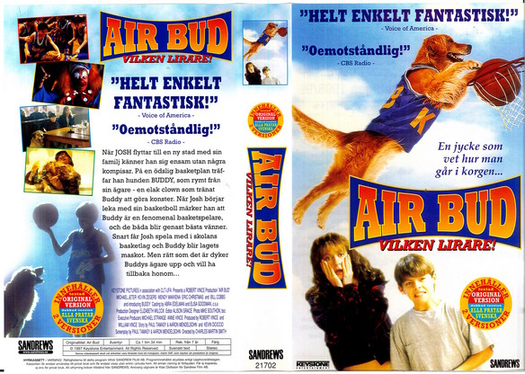 AIR BUD:vilken lirare (VHS)