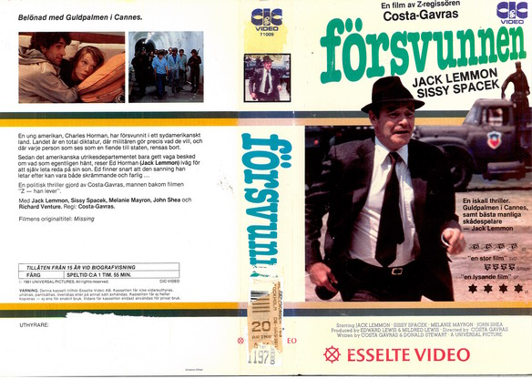 11559 FÖRSVUNNEN (VHS)