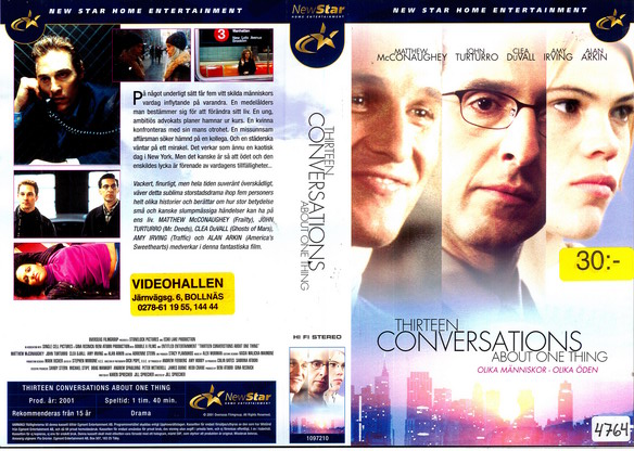 THIRTEEN CONVERSATIONS ABOVE ONE THING (VHS)