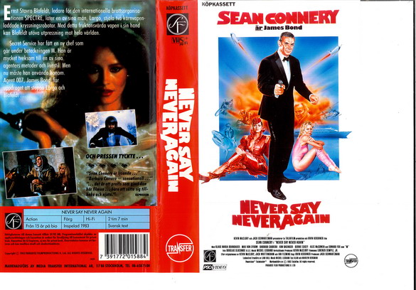 NEVER SAY NEVER AGAIN (VHS)