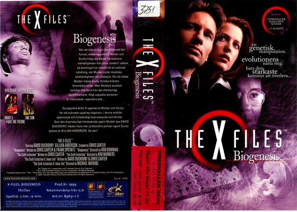 X FILES:BIOGENISIS (VHS)