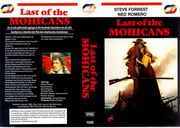 LAST OF THE MOHICANS (Vhs-Omslag)