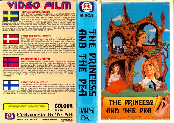 B505 Prinsessan På Ärten  (VHS)