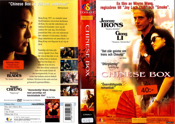 CHINESE BOX (vhs-omslag)