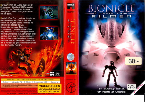 BIONICLE - LJUSETS MASK (VHS)