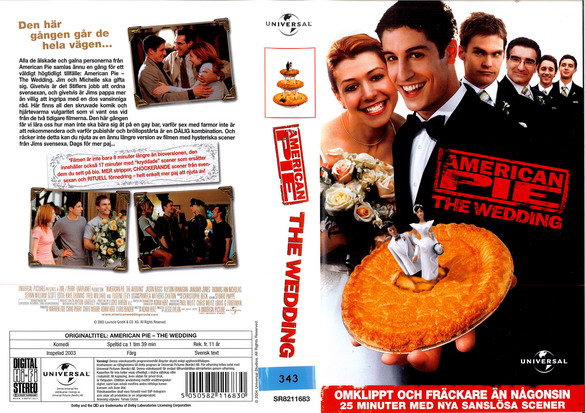 AMERICAN PIE THE WEDDING (vhs-omslag)