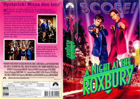 A NIGHT AT THE ROXBURY(Vhs-Omslag)
