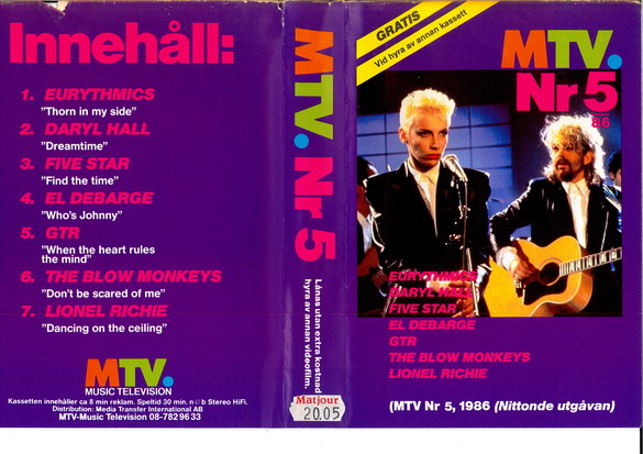 MTV 1986:5 (VHS)