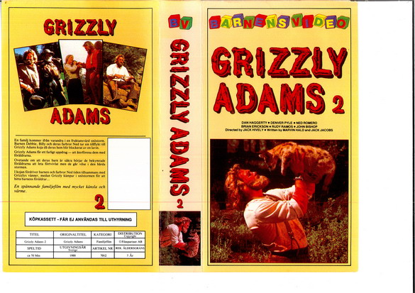 GRIZZLY ADAMS 2 (VHS)