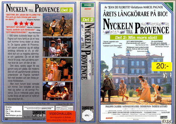 398002 NYCKELN TILL PROVENCE DEL 2 (VHS)