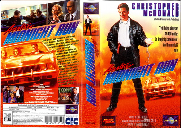 ANOTHER MIDNIGHT RUN (vhs-omslag)