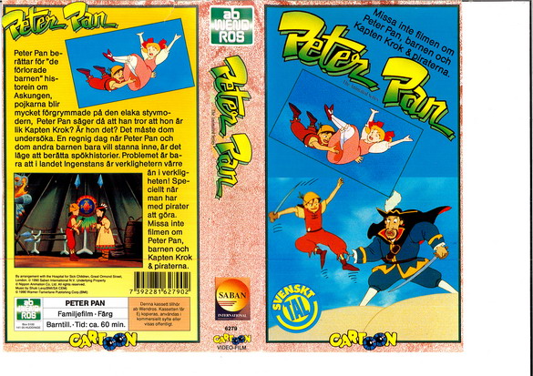 PETER PAN DEL 6 (VHS)6279