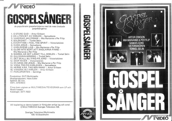GOSPEL SÅNGER (VHS)