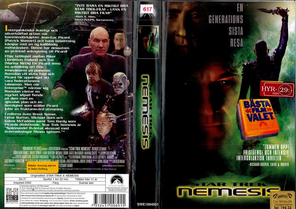 STAR TREK 10 NEMESIS (VHS)