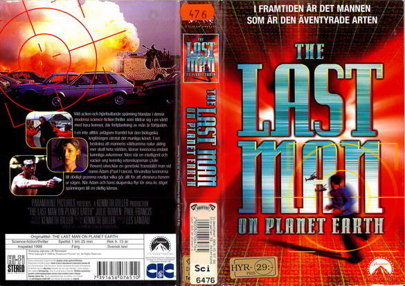 LAST MAN ON PLANET EARTH (VHS)
