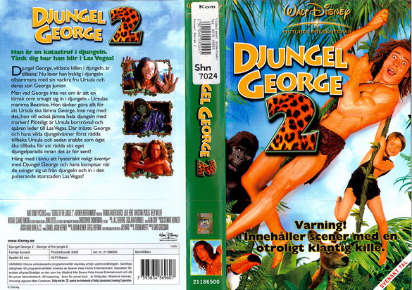 21186500 DJUNGEL GEORGE 2 (VHS)