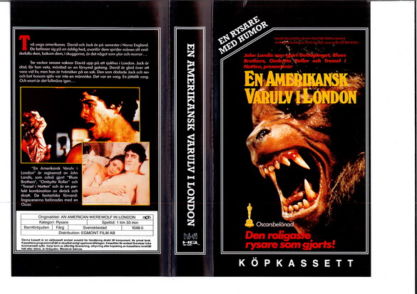 EN AMERIKANSK VARULV I LONDON (VHS)