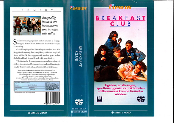 BREAKFAST CLUB (VHS omslag)