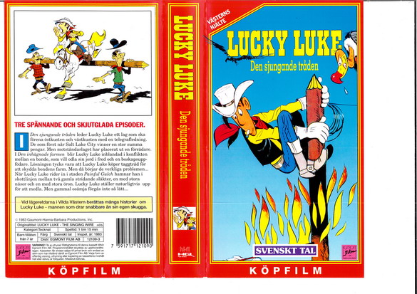 LUCKY LUKE: DEN SJUNGANDE TRÅDEN (VHS) röd