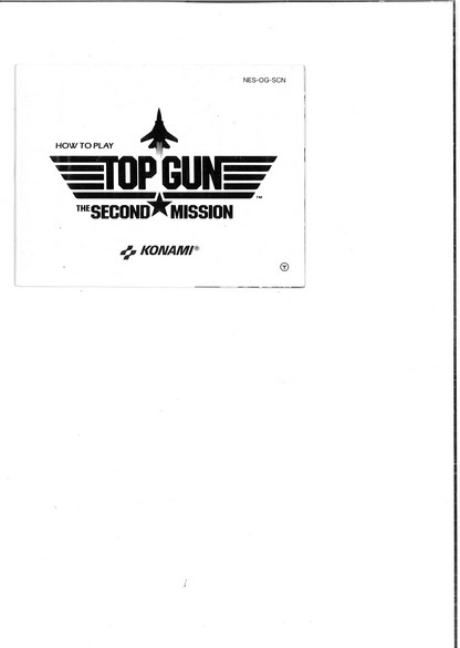 TOP GUN - second mission (NES MANUAL)