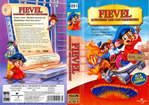 FIEVEL - MYSTERIET MED NATTMONSTRET (VHS)