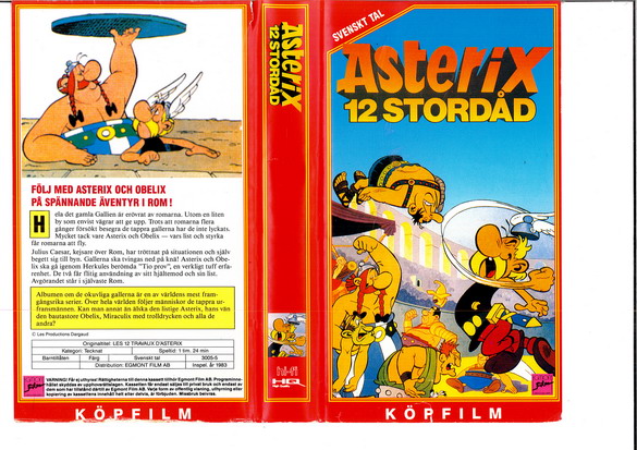 ASTERIX 12 STORDÅD (VHS) röd