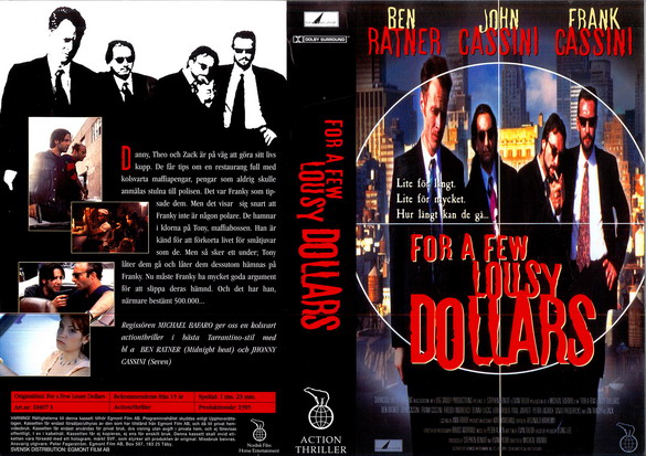 FOR A FEW LOUSY DOLLARS (VHS)
