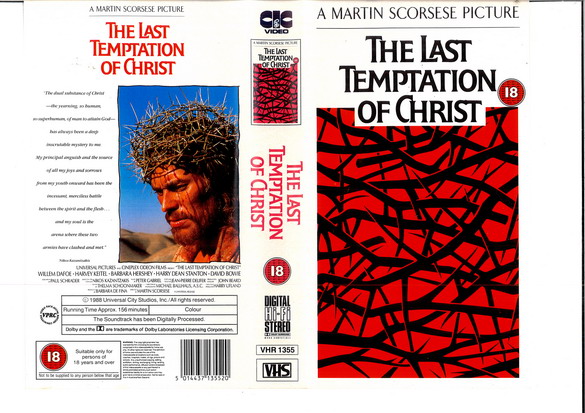LAST TEMPTATION OF CHRIST (VHS) (UK-IMPORT)