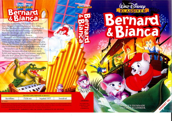BERNARD & BIANCA (vhs-omslag)