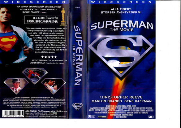 SUPERMAN - THE MOVIE (VHS)
