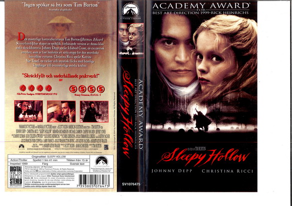 SLEEPY HOLLOW (VHS)ny