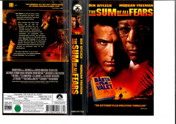 SUM OF ALL FEARS  (VHS)