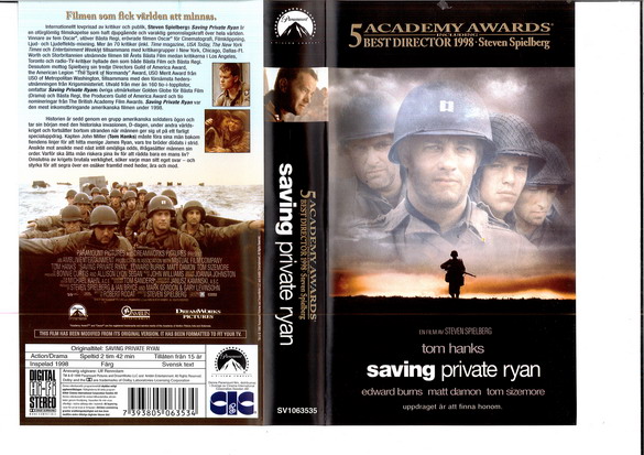 SAVING PRIVATE RYAN (VHS)