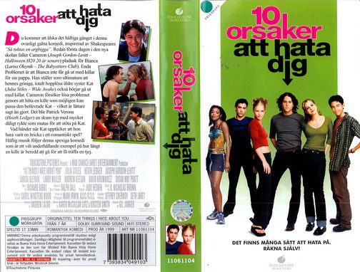 10 ORSAKER ATT HATA DIG (VHS)