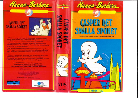 CASPER DET SNÄLLA SPÖKET (VHS) RÖD