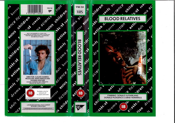 BLOOD RELATIVES (VHS) UK