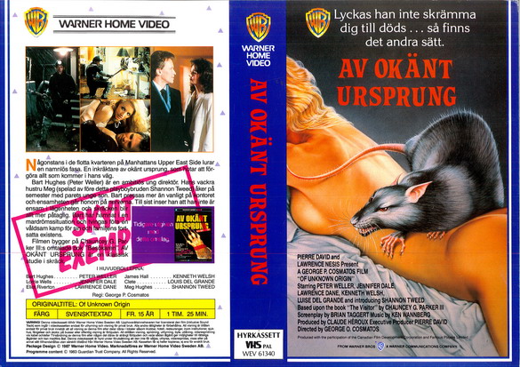 61340 AV OKÄNT URSPRUNG (VHS)