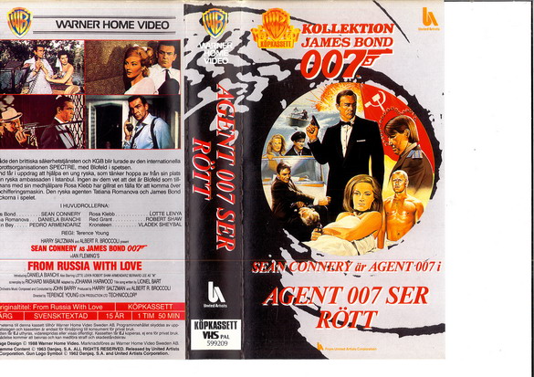 AGENT 007 SER RÖTT (VHS) grå