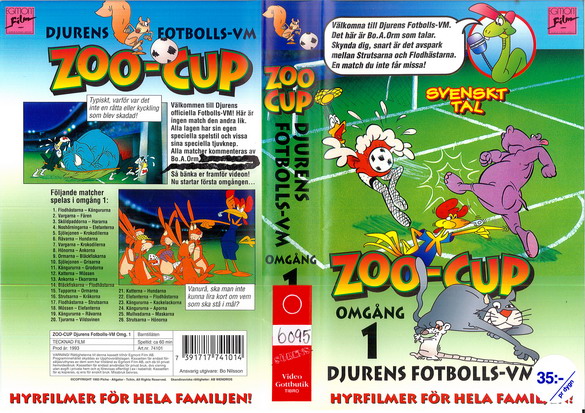 ZOO-CUP OMGÅNG 1 DJURENS FOTBOLLS-VM (Vhs-Omslag)