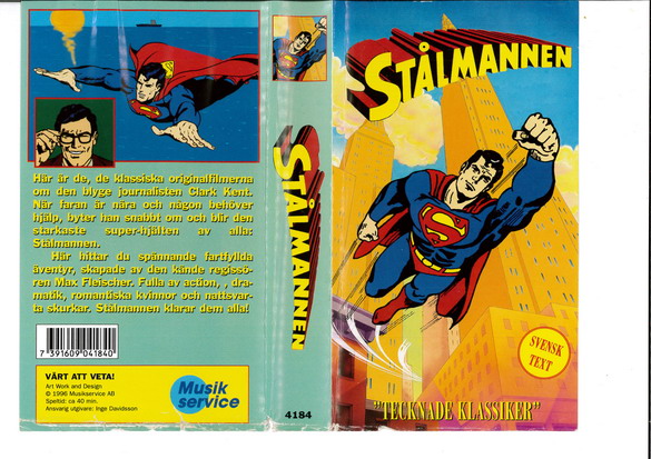 STÅLMANNEN - tecknade klassiker  (VHS)