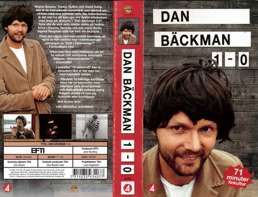 DAN BÄCKMAN 1-0 (VHS)