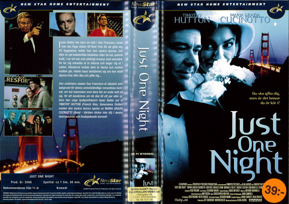 JUST ONE NIGHT (VHS)