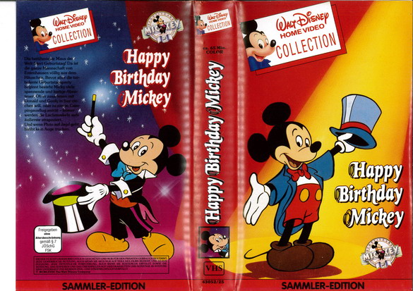 HAPPY BIRTHDAY MICKEY (VHS) TYSK