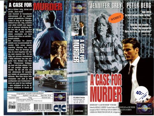 A CASE FOR MURDER (VHS)