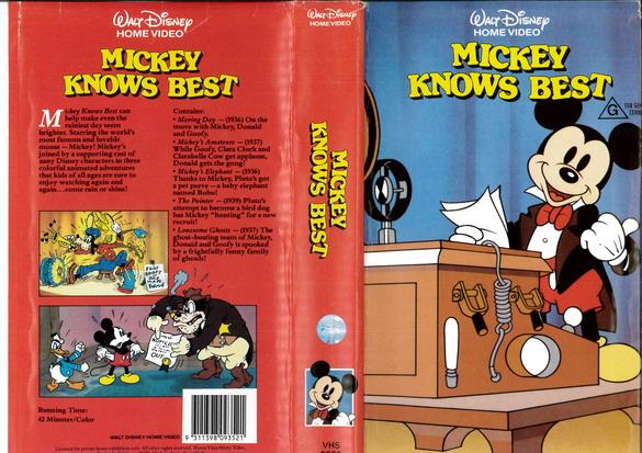 MICKEY KNOWS BEST (VHS) AUS