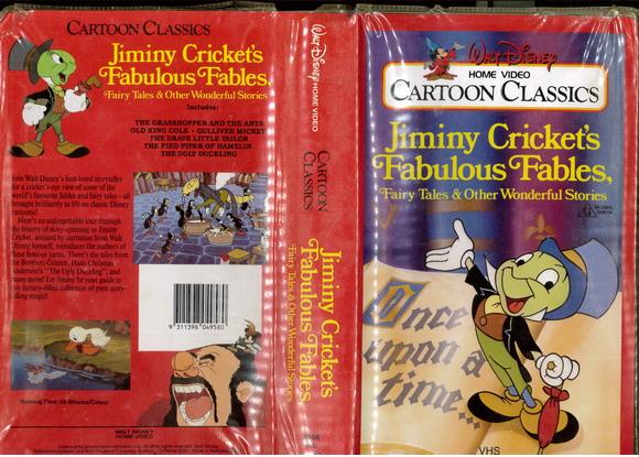 CARTOON CLASSICS JIMINY CRICKET'S FABULOUS FABELS.. (VHS) AUS