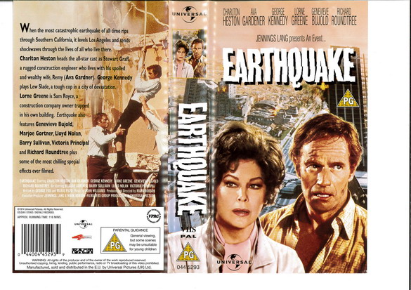 EATHQUAKE  (VHS) UK