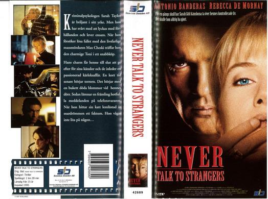 NEVER TALK TO STRANGERS (VHS)